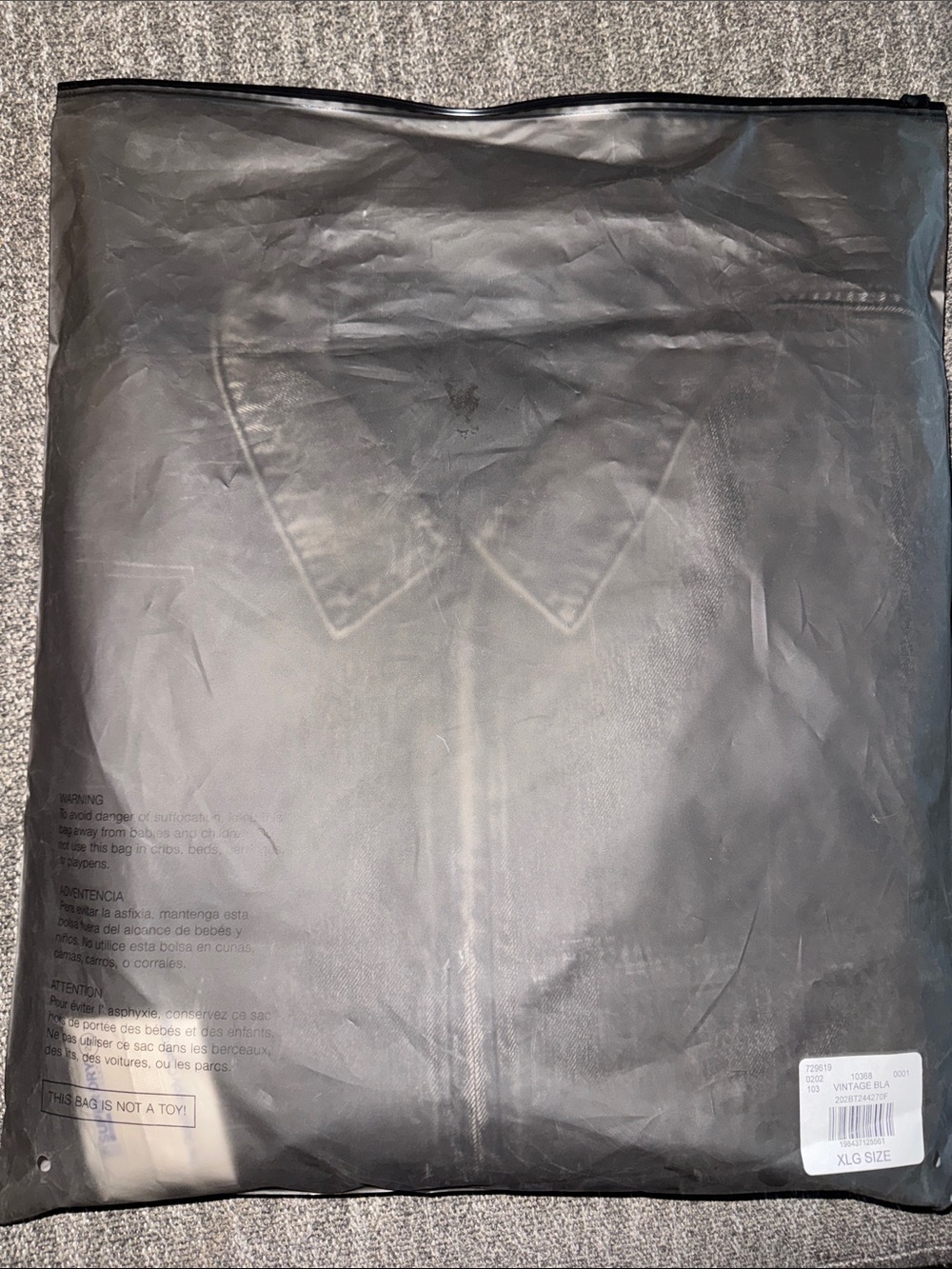 ESSENTIALS Fear of God Vintage Black  Denim Jacket XL - Picture 4 of 5